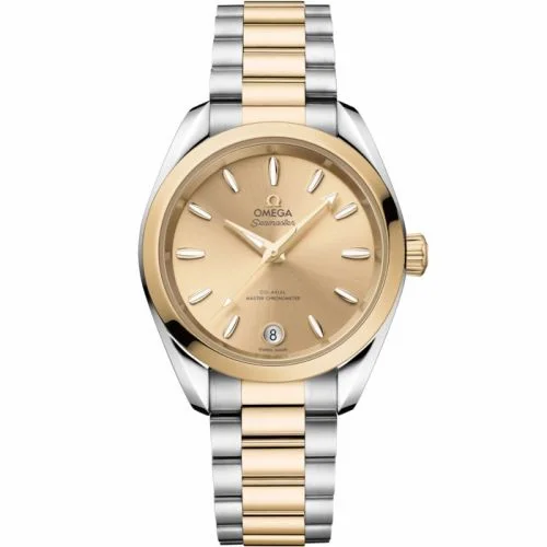 Omega Seamaster Aqua Terra 150M Shades Master Chronometer 34 Stainless Steel - Moonshine Gold / Champagne / Bracelet 220.20.34.20.08.001 (22020342008001)